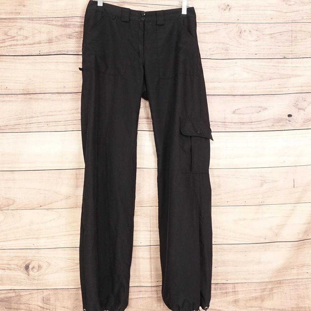 Moschino Jeans Pants Size M Black Cargo Twill Drawstring 30x32 Lightweight